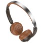Wireless Ακουστικά Stereo Hoco W62 Verso Retro V5.4 300mAh με Ενσωματωμένο Μικρόφωνο Καφέ - Μαύρο