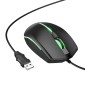 Ενσύρματο Ποντίκι Gaming Hoco GM37 Wonderful με 4  Πλήκτρα, Φωτισμό, 2400 DPI Μαύρο