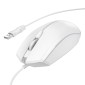 Ενσύρματο Ποντίκι Gaming Hoco GM37 Wonderful με 4  Πλήκτρα, Φωτισμό, 2400 DPI Λευκό