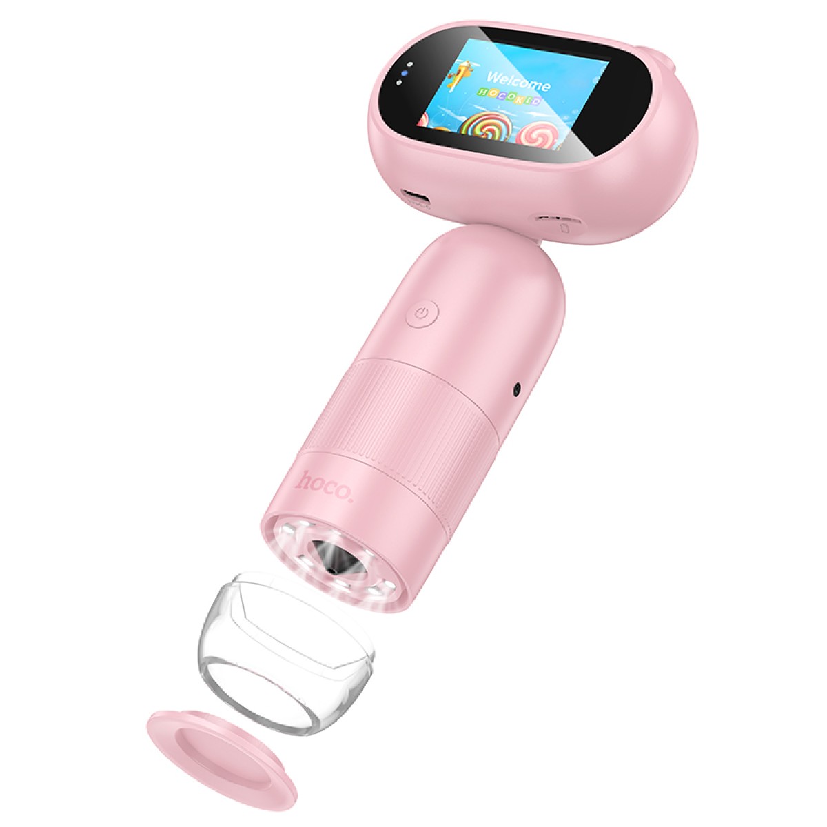 Hoco DV206 Παιδικό Μικροσκόπιο 2.0" IPS Display 8 LED lights 800mAh Ροζ