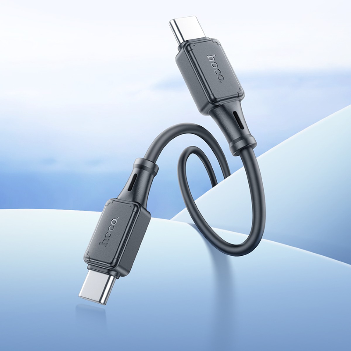 Καλώδιο Σύνδεσης Hoco X101 Silicon Assistant USB-C σε USB-C Fast Charging 60W Μαύρο 1m