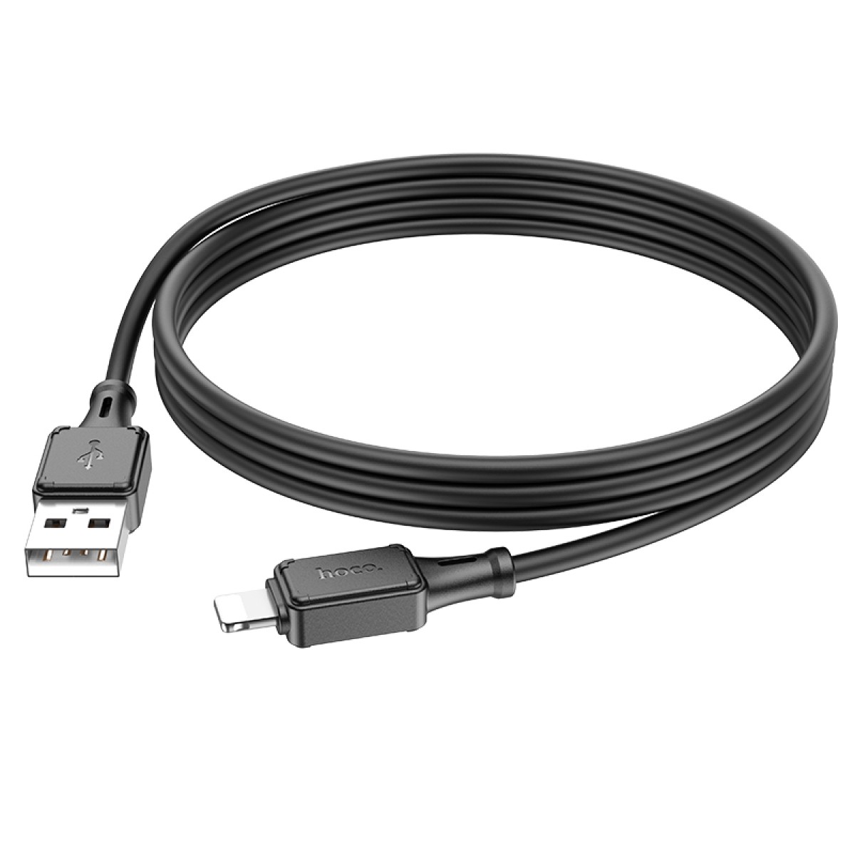 Καλώδιο Σύνδεσης Hoco X101 Silicon Assistant USB-A σε Lightning Fast Charging 2.4A Μαύρο 1m