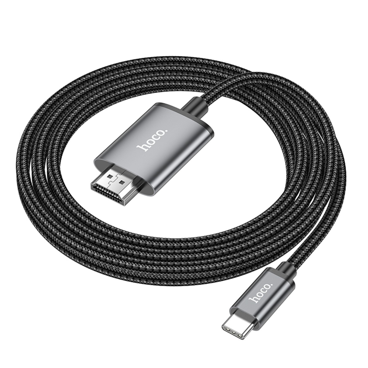 Καλώδιο σύνδεσης Hoco UA27 Type-C σε HDMI 4K 30Hz 2m Braided Μαύρο