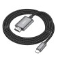 Καλώδιο σύνδεσης Hoco UA27 Type-C σε HDMI 4K 30Hz 2m Braided Μαύρο