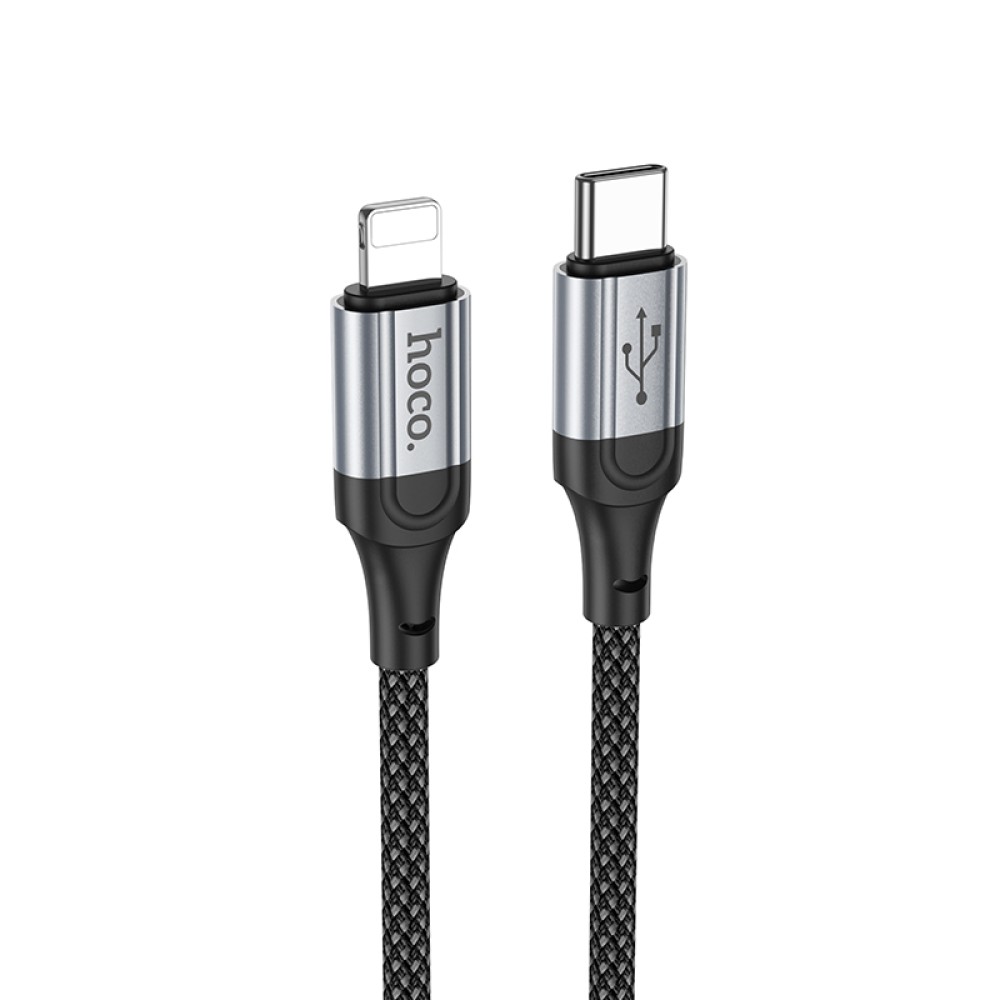 Καλώδιο σύνδεσης Hoco X102 Fresh USB-C σε Lightning 27W Braided 1m Μαύρο