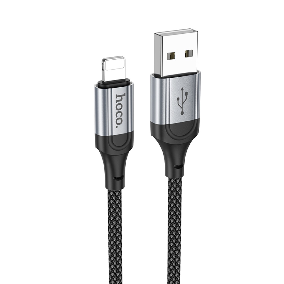 Καλώδιο σύνδεσης Hoco X102 Fresh USB-A σε Lightning 2.4A Braided 1m Μαύρο