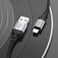 Καλώδιο σύνδεσης Hoco X102 Fresh USB-A σε Lightning 2.4A Braided 1m Μαύρο