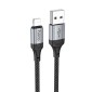 Καλώδιο σύνδεσης Hoco X102 Fresh USB-A σε Lightning 2.4A Braided 1m Μαύρο