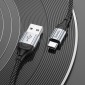 Καλώδιο σύνδεσης Hoco X102 Fresh USB-A σε USB-C 3A Braided 1m Μαύρο