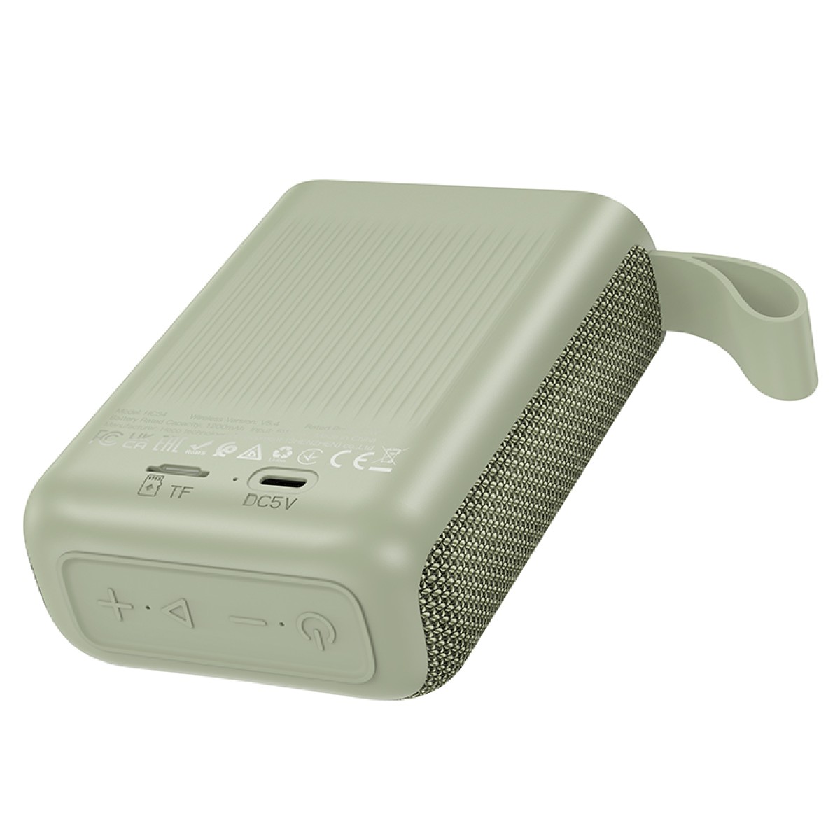 Φορητό Ηχείο Wireless Hoco HC34 Star Mini BT 5.4 1200mAh 5W με FM και Micro-SD Πράσινο