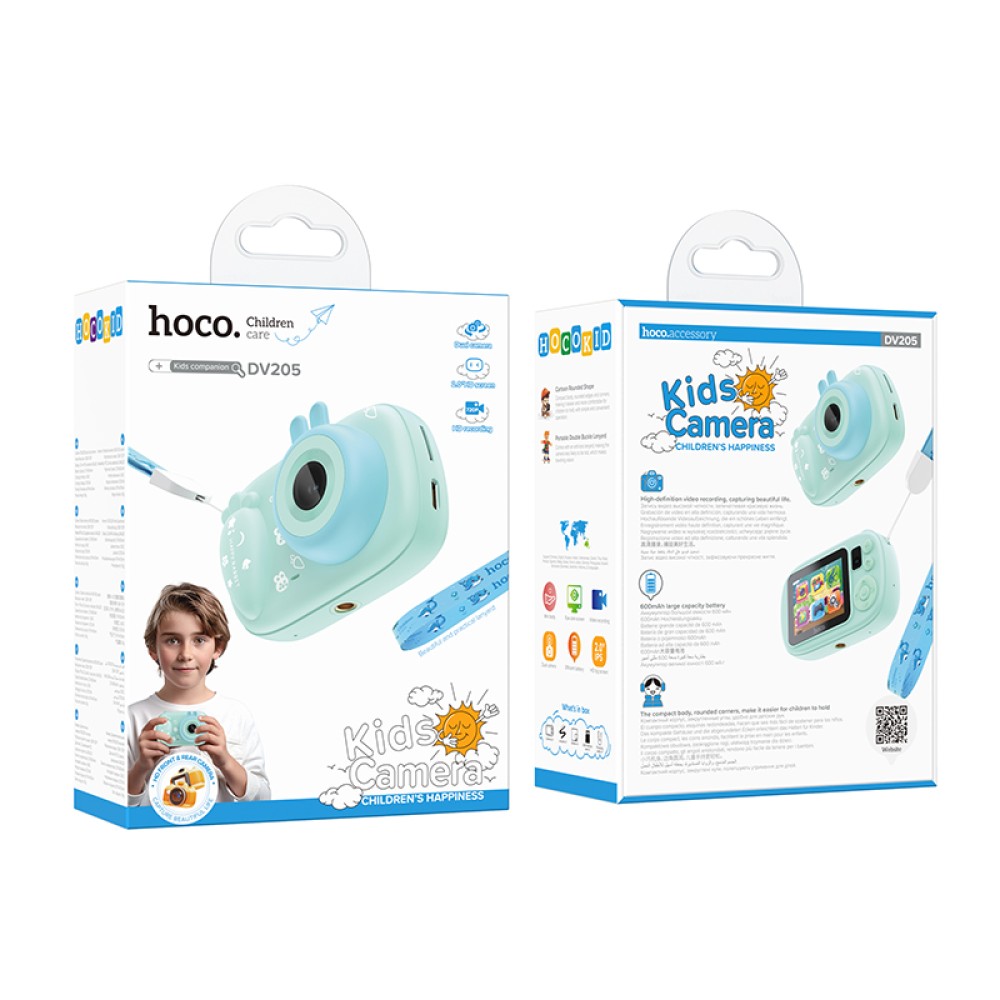 Kids Dual HD Camera Hoco DV205 με Οθόνη 2.0" 600mAh Μπλε