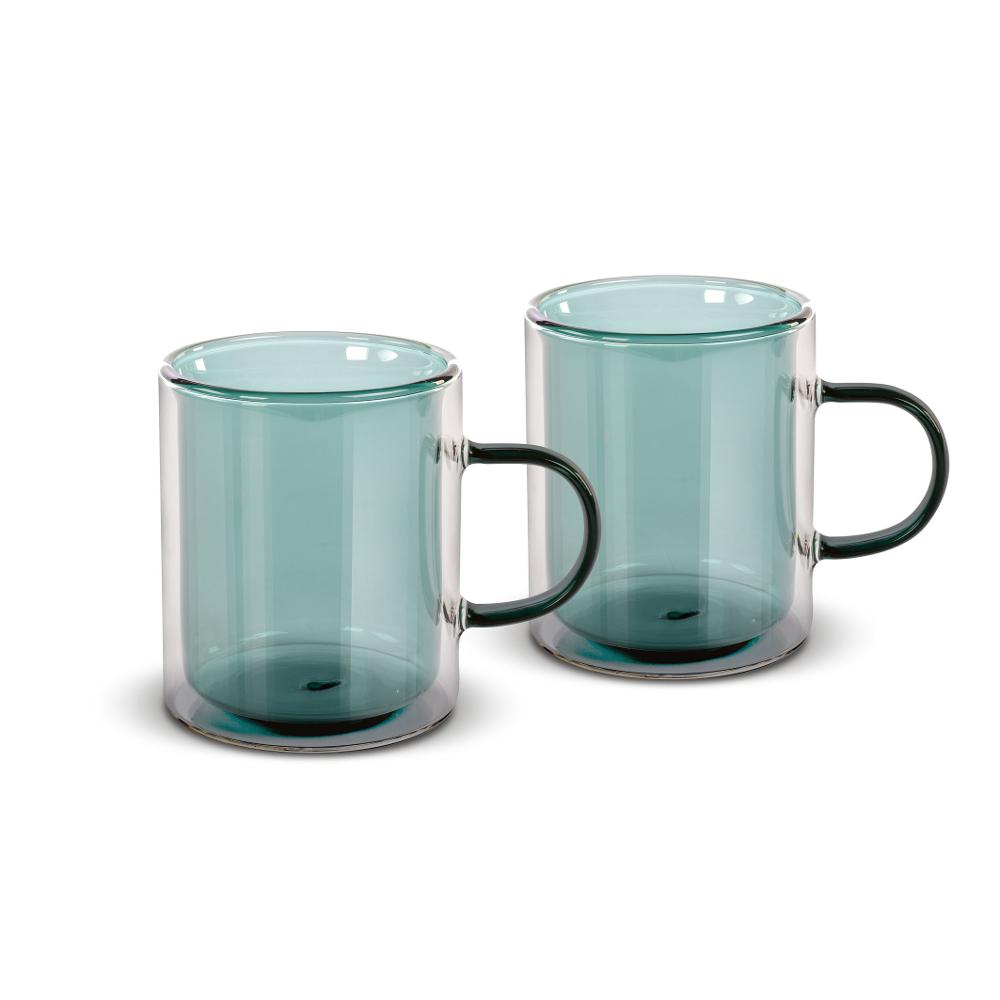 Σετ Ποτήρια Τσαγιού VASO Lamart LT9122 Γυάλινα με Διπλό Τοίχωμα 350ml Πράσινο 2 Τεμ