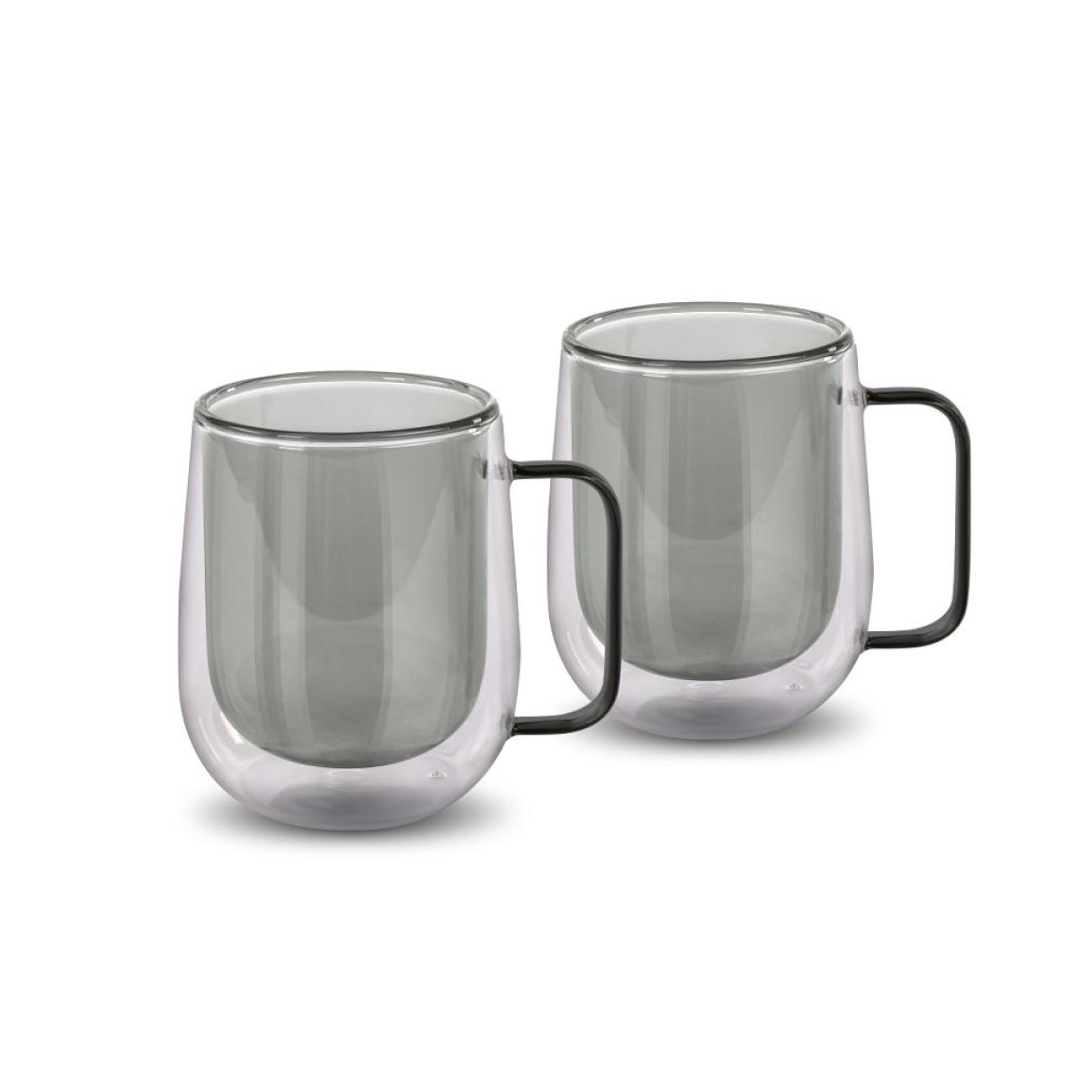 Σετ Ποτήρια Τσαγιού VASO Lamart LT9123 Γυάλινα με Διπλό Τοίχωμα 250ml Μαύρο 2 Τεμ