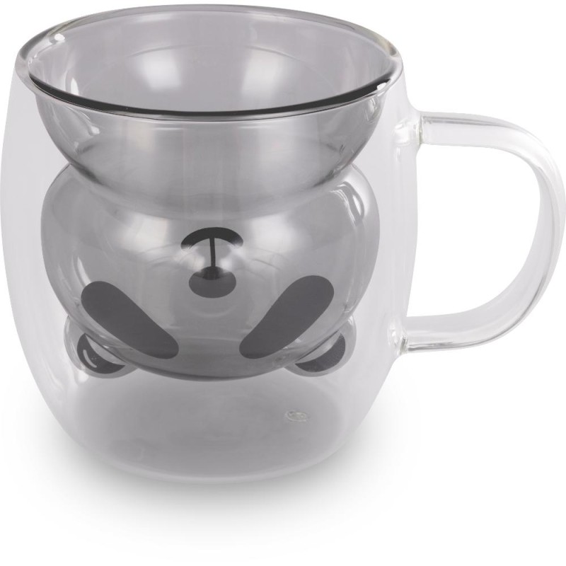 Σετ Ποτήρια VASO Lamart LT9126 Γυάλινα με Διπλό Τοίχωμα 230ml Μαύρα 2 Τεμ