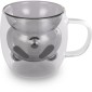 Σετ Ποτήρια VASO Lamart LT9126 Γυάλινα με Διπλό Τοίχωμα 230ml Μαύρα 2 Τεμ