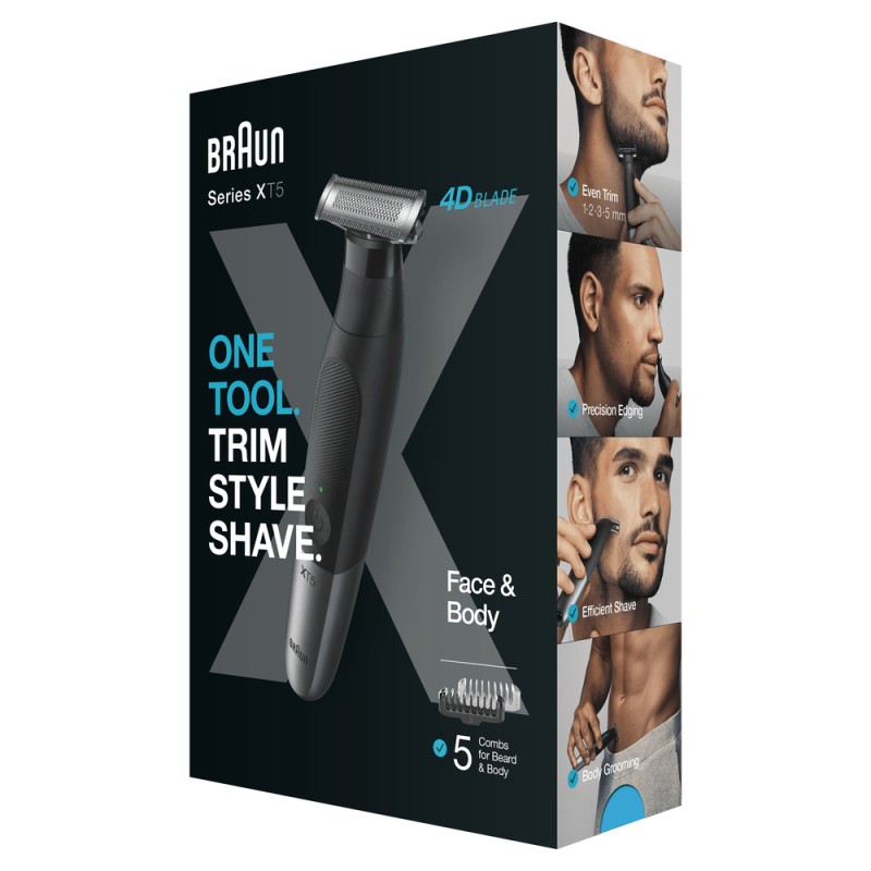 Επαναφορτιζόμενη Μηχανή Braun XT5110  Κατάλληλη για Πρόσωπο και Σώμα 5+1 4D