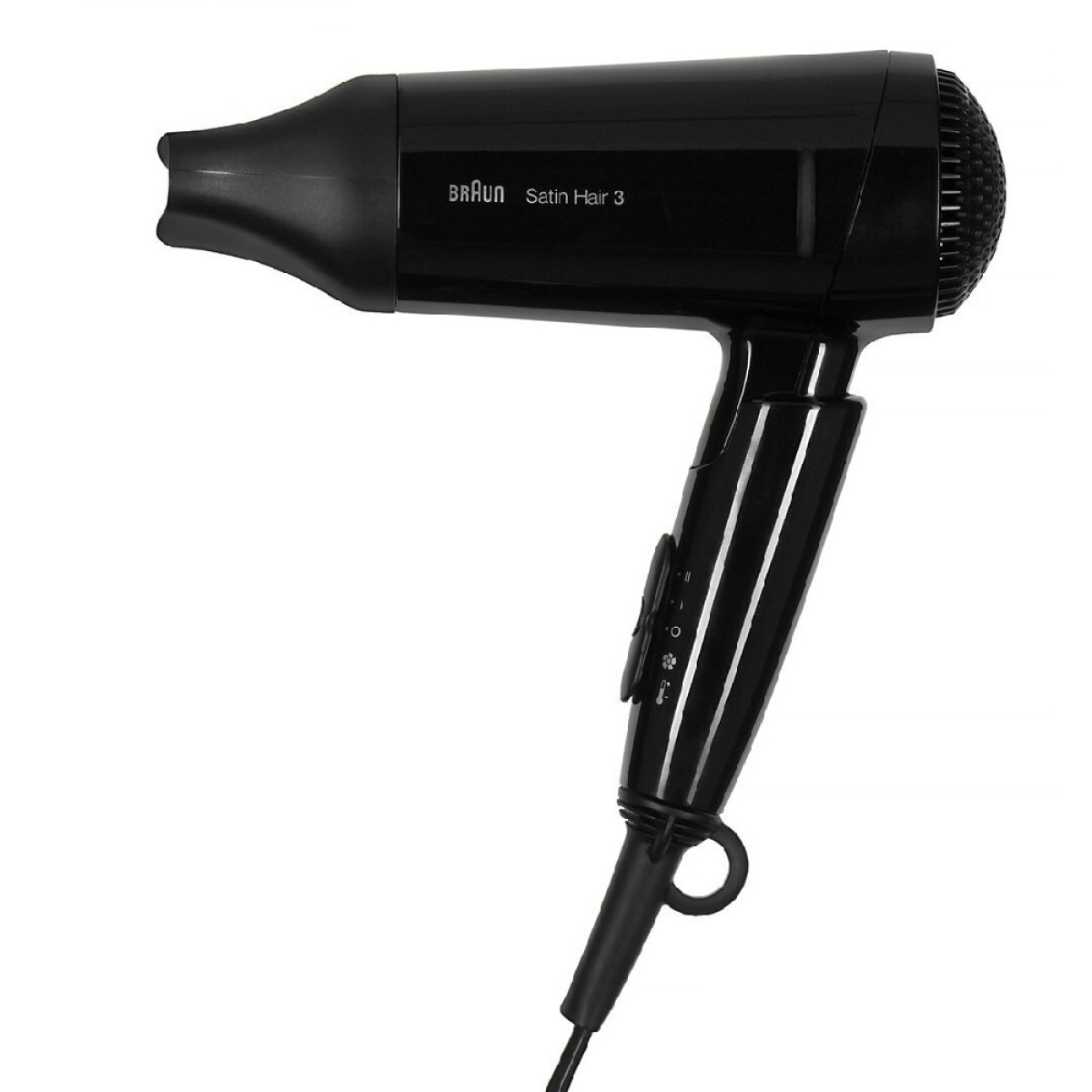 Πιστολάκι Μαλλιών Braun HD350 Satin Hair 3 Style & Go 1600W με 2 Επίπεδα Θέρμανσης Μαύρο