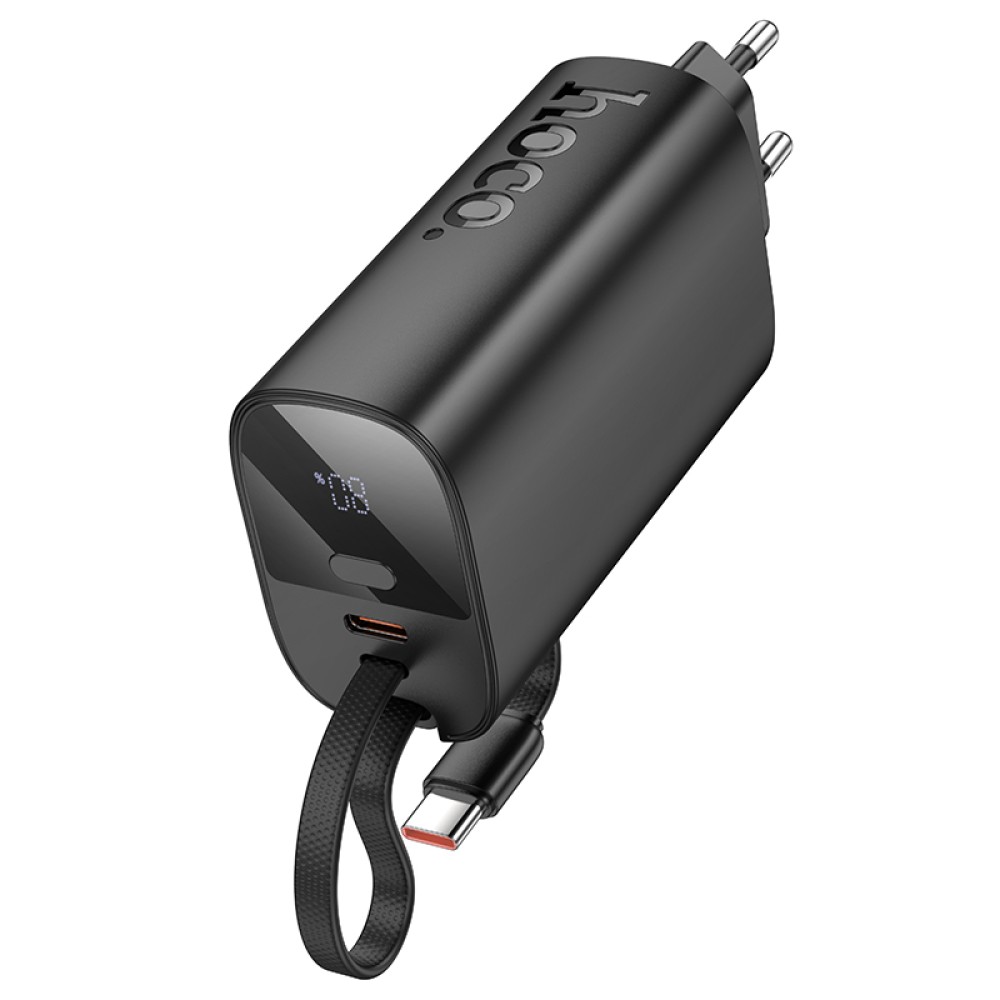 Power Bank Hoco J148 Handy 5000mAh PD20W QC3.0A Φορτιστής με 1xUSB-C και Καλώδιο Type-C Μαύρο