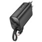 Power Bank Hoco J148 Handy 5000mAh PD20W QC3.0A Φορτιστής με 1xUSB-C και Καλώδιο Type-C Μαύρο