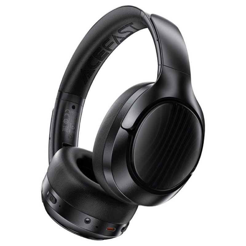 Wireless Ακουστικά Hi-Fi Stereo Acefast H5 30db ANC AUX 500mAh v5.4 Μαύρα με HD Μικρόφωνο Memory Foam Μαξιλαράκια και Θήκη