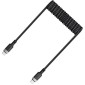 Καλώδιο Σύνδεσης Acefast C14-03 USB-C σε USB-C PD60W 3A Fast Charge USB2.0 Spring Braided Μαύρο 1.2m.
