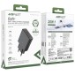 Φορτιστής Ταξιδίου Acefast A65 Ultra Thin Fast Charging 1xUSB-C PD20W QC3.0 GaN Μαύρος