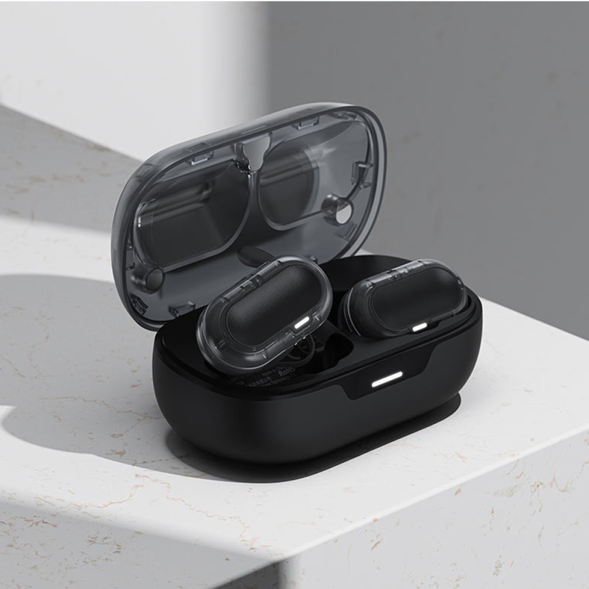 Wireless Earphones Hands Free Acefast FA003 TWS v5.3 550mAh 8hr Λειτουργίας 4-Mic ENC Τεχνολογία IPX4 Μαύρα