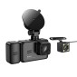 Καταγραφική Κάμερα Αυτοκινήτου Hoco DI62 Warrior 720p HD 150mAh Ultra Wide Γωνία Λήψης 145° 2" Οθόνη με Ταυτόχρονη Καταγραφή απο 3 Κάμερες