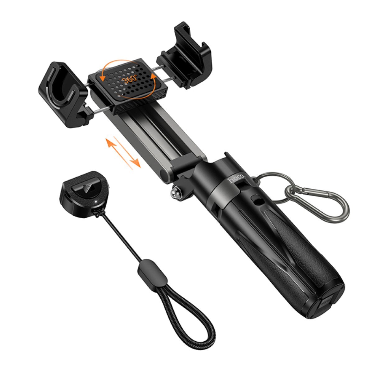 Βάση Στήριξης και Selfie Stick Hoco K27 Magic Mini για Συσκευές 4.5"- 7" με Τηλεχειρισμό Bluetooth v5.2 55mAh και Δυνατότητα Επέκτασης