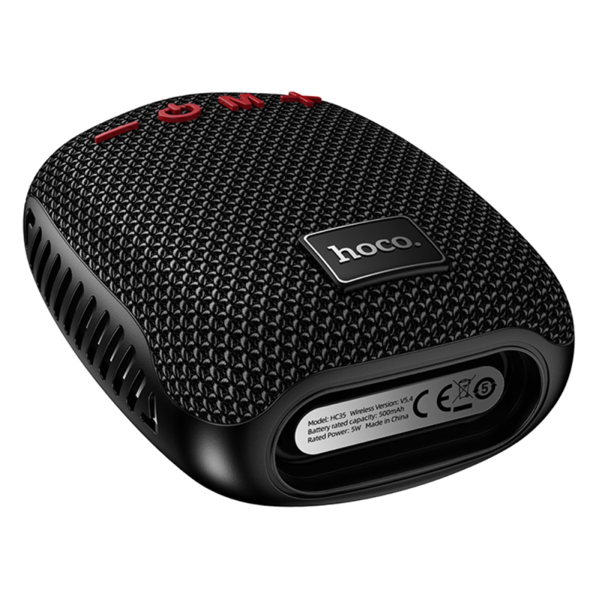 Φορητό Ηχείο Hoco HC35 5W BT v5.4 TF CARD AUX USB FM 500mAh IPX4 με Κλιπ Στήριξης Τιμονιού Μαύρο