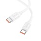Καλώδιο Hoco X115 Surpass USB-C σε USB-C PD240W 5A Fast Charging Λευκό 1m