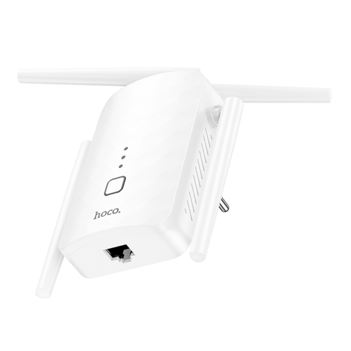 Wifi Repeater Hoco HI35 2.4Ghz 300Mbps και 4 Κεραίες Λευκό
