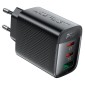 Φορτιστής Ταξιδίου Acefast A108 Fast Charging με 2xUSB-C + 1xUSB-A PD67W GaN Μαύρος