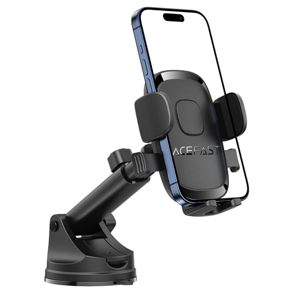 Βάση Στήριξης Αυτοκινήτου Acefast D57 Mount Holder για Συσκευές 4.5" – 6.9" με One-key Lock 360° και Δυνατότητα Επέκτασης Βραχίονα Μαύρη