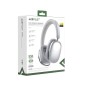 Wireless Ακουστικά Stereo Acefast H9 500mAh v5.4 30dB ANC με Μικρόφωνο και Πλήκτρο Λειτουργιών Ασημί