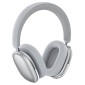 Wireless Ακουστικά Stereo Acefast H9 500mAh v5.4 30dB ANC με Μικρόφωνο και Πλήκτρο Λειτουργιών Ασημί