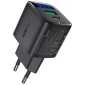 Φορτιστής Ταξιδίου Acefast A116 Fast Charging USB-C PD35W GaN με Digital Ένδειξη Μαύρος