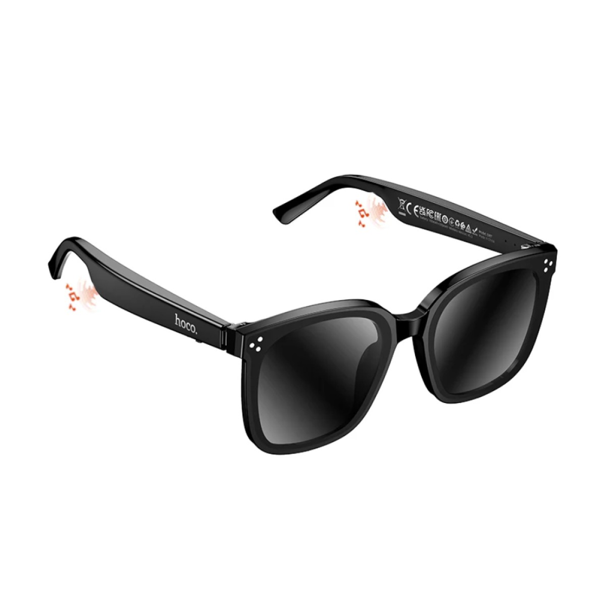 Bluetooth Hands Free Γυαλιά Ηλίου Hoco. DI87 v5.3 με Air-Conduction Ηχεία, Μικρόφωνο, Πλήκτρα Λειτουργίας Αφής και 6 Ώρες Λειτουργίας