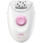 Μηχανή Αποτρίχωσης για το Σώμα BRAUN SE1-000 Silk Epil 1 με Σύστημα 20 Τσιμπίδων και Άκρες SoftLift Tips
