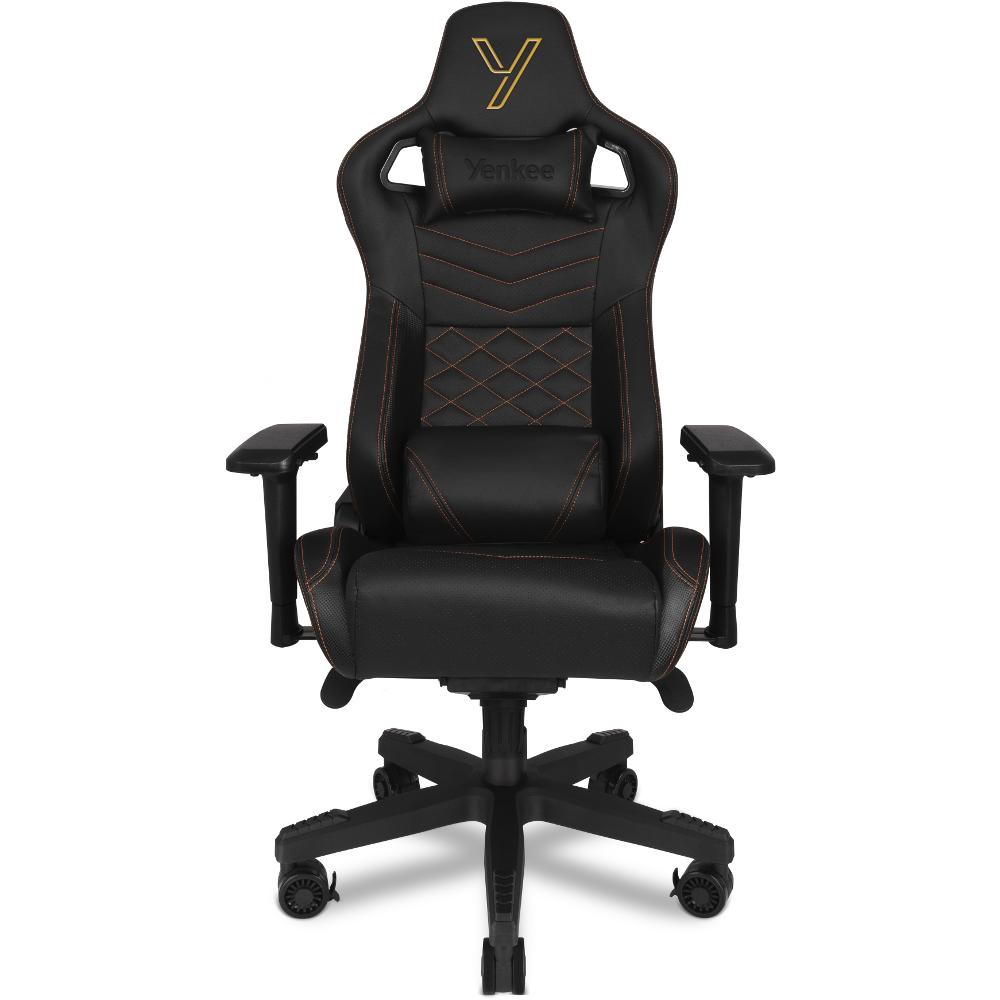 Καρέκλα Gaming Yenkee YGC 200BK FORSAGE XL Μαύρη Δερματίνη και 4D Ρυθμιζόμενα Μπράτσα Μέγιστο Βάρος 150kg