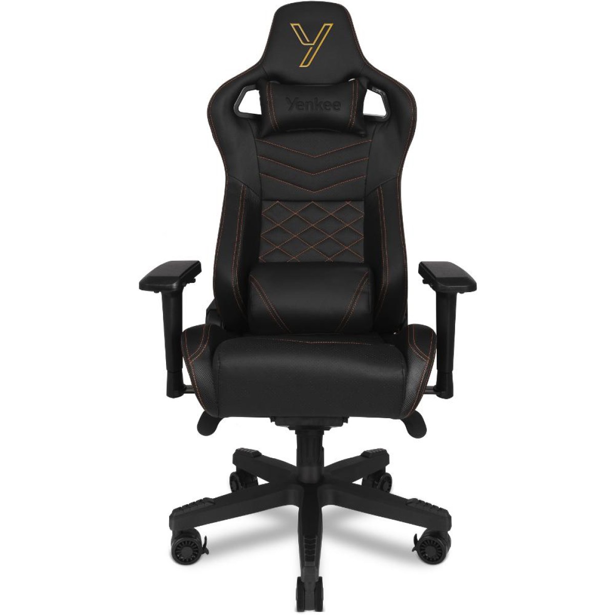 Καρέκλα Gaming Yenkee YGC 200BK FORSAGE XL Μαύρη Δερματίνη και 4D Ρυθμιζόμενα Μπράτσα Μέγιστο Βάρος 150kg