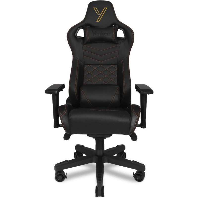 Καρέκλα Gaming Yenkee YGC 200BK FORSAGE XL Μαύρη Δερματίνη και 4D Ρυθμιζόμενα Μπράτσα Μέγιστο Βάρος 150kg