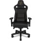 Καρέκλα Gaming Yenkee YGC 200BK FORSAGE XL Μαύρη Δερματίνη και 4D Ρυθμιζόμενα Μπράτσα Μέγιστο Βάρος 150kg