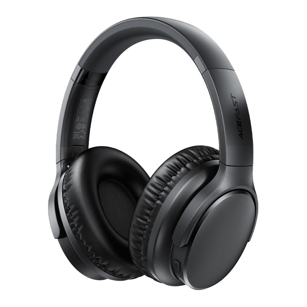 Wireless Ακουστικά Stereo Acefast H10 500mAh v5.4 Hi-Fi με Μικρόφωνο AUX USB-C Μαύρα