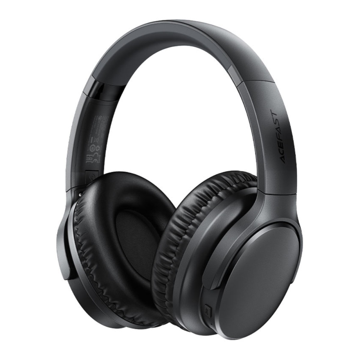 Wireless Ακουστικά Stereo Acefast H10 500mAh v5.4 Hi-Fi με Μικρόφωνο AUX USB-C Μαύρα