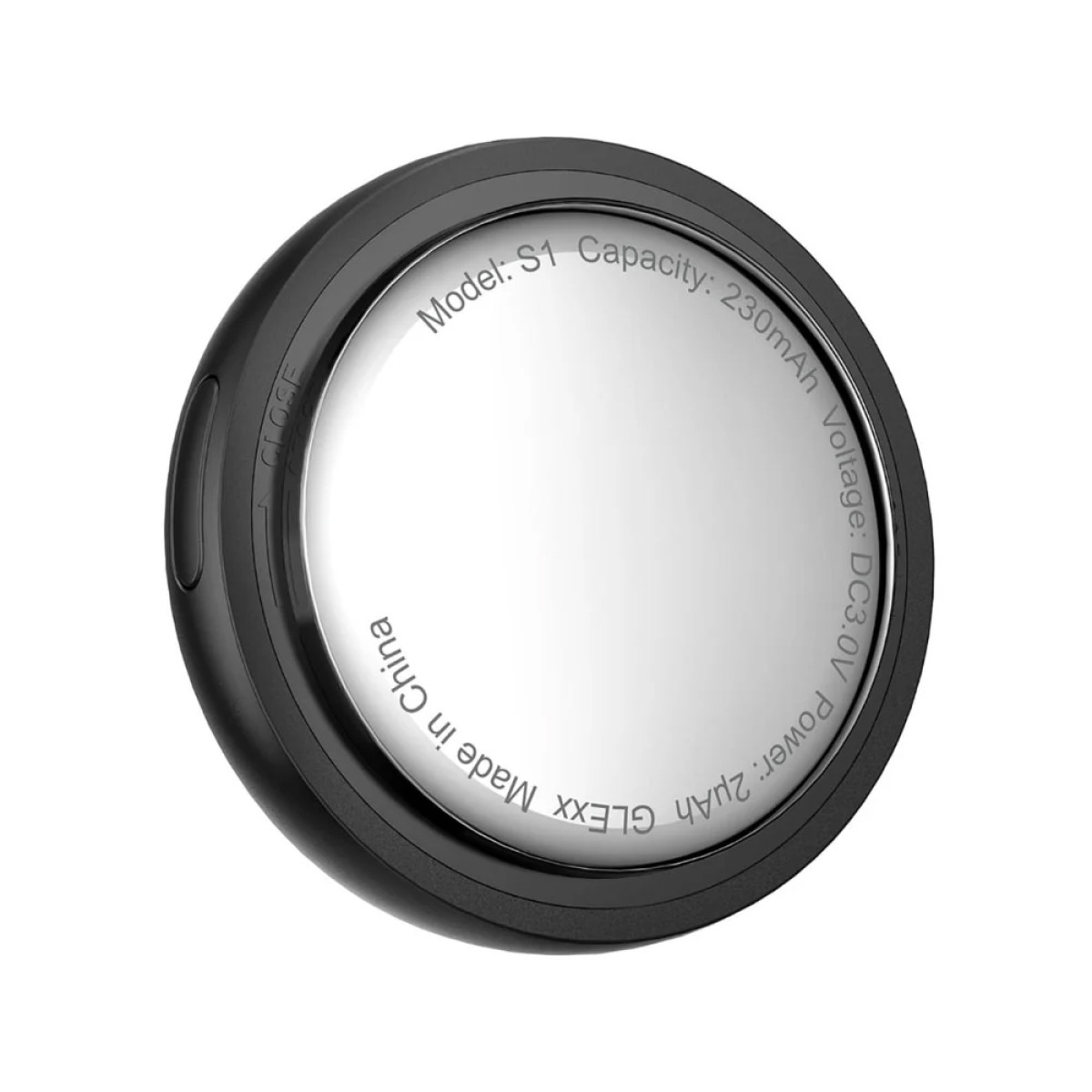 Acefast Tag S1 Anti-Lost Tracker Μόνο για iOS Συμβατό με Apple Find My Network με Προστατευτική Θήκη και Υποδοχή για Λουράκι Μαύρο
