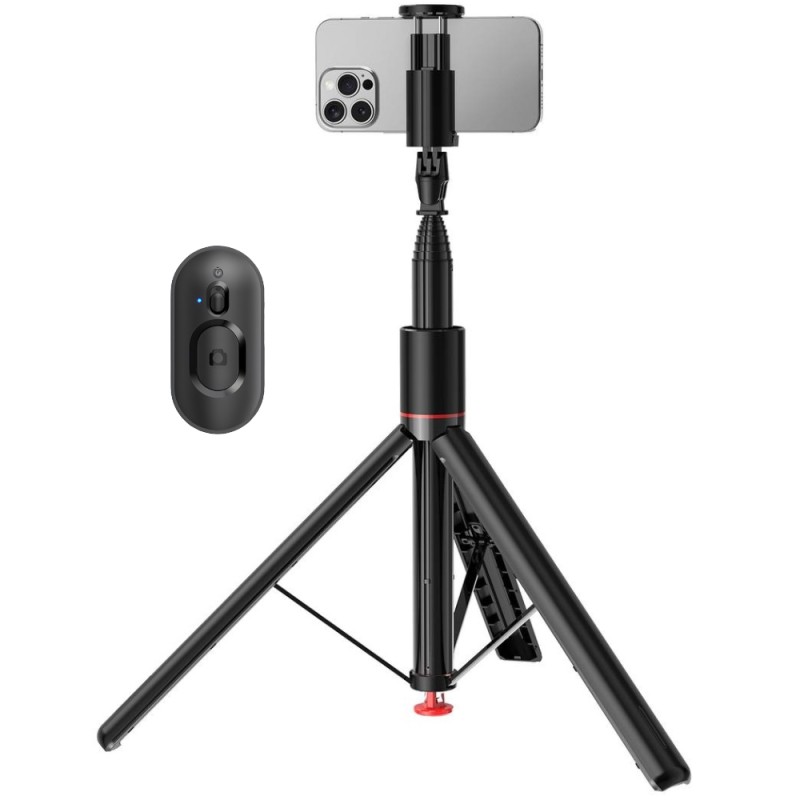 Selfie Stick/Τρίποδο Acefast E3 για Συσκευές 4.5"-7.0" Επεκτεινόμενο έως 1.77m με Τηλεχειριστήριο Μαύρο