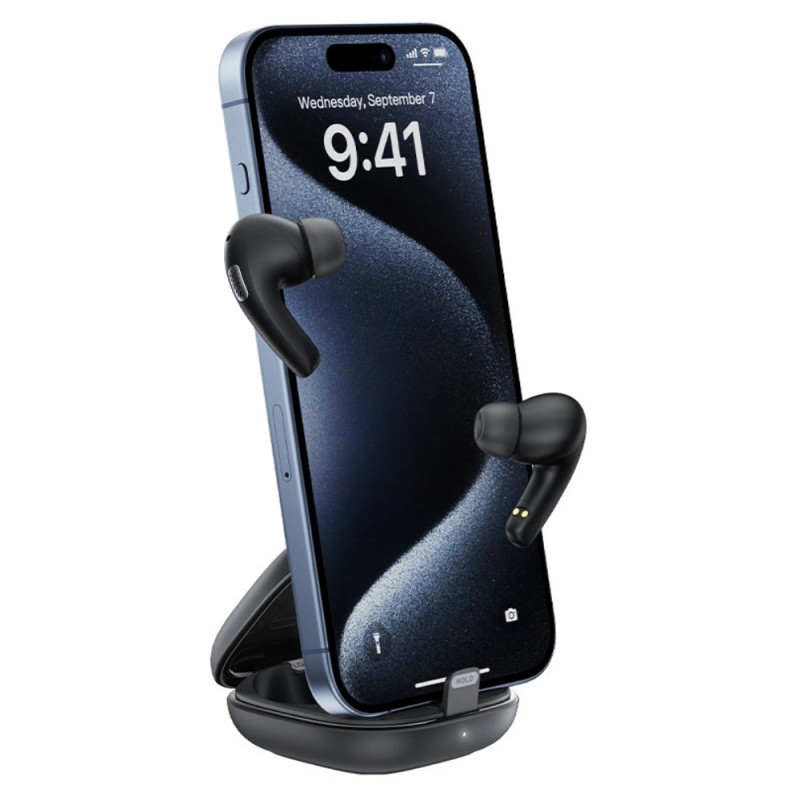 Wireless Hands Free Acefast W4 v5.4 350mAh TWS ENC AI-Μείωση Θορύβου IPX4 με Ultra-thin Θήκη Φόρτισης/Βάση Στήριξης Μαύρα