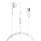 Hands Free Acefast L9 Μονό Ακουστικό USB-C με HD Μικρόφωνο Συμβατά με Όλες τις Συσκευές USB-C Λευκό 1.2m