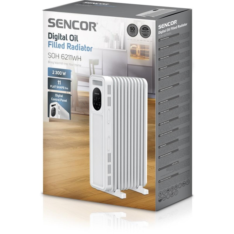Καλοριφέρ Λαδιού Sencor SOH 6211WH 11 Φέτες 2500W με Θερμοστάτη
